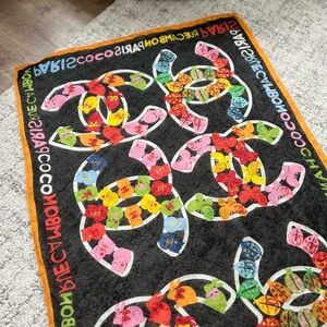 Chanel Rue Cambon CC Silk Wrap New Designer Luxury Logo Art Formal Shawl/Scarf